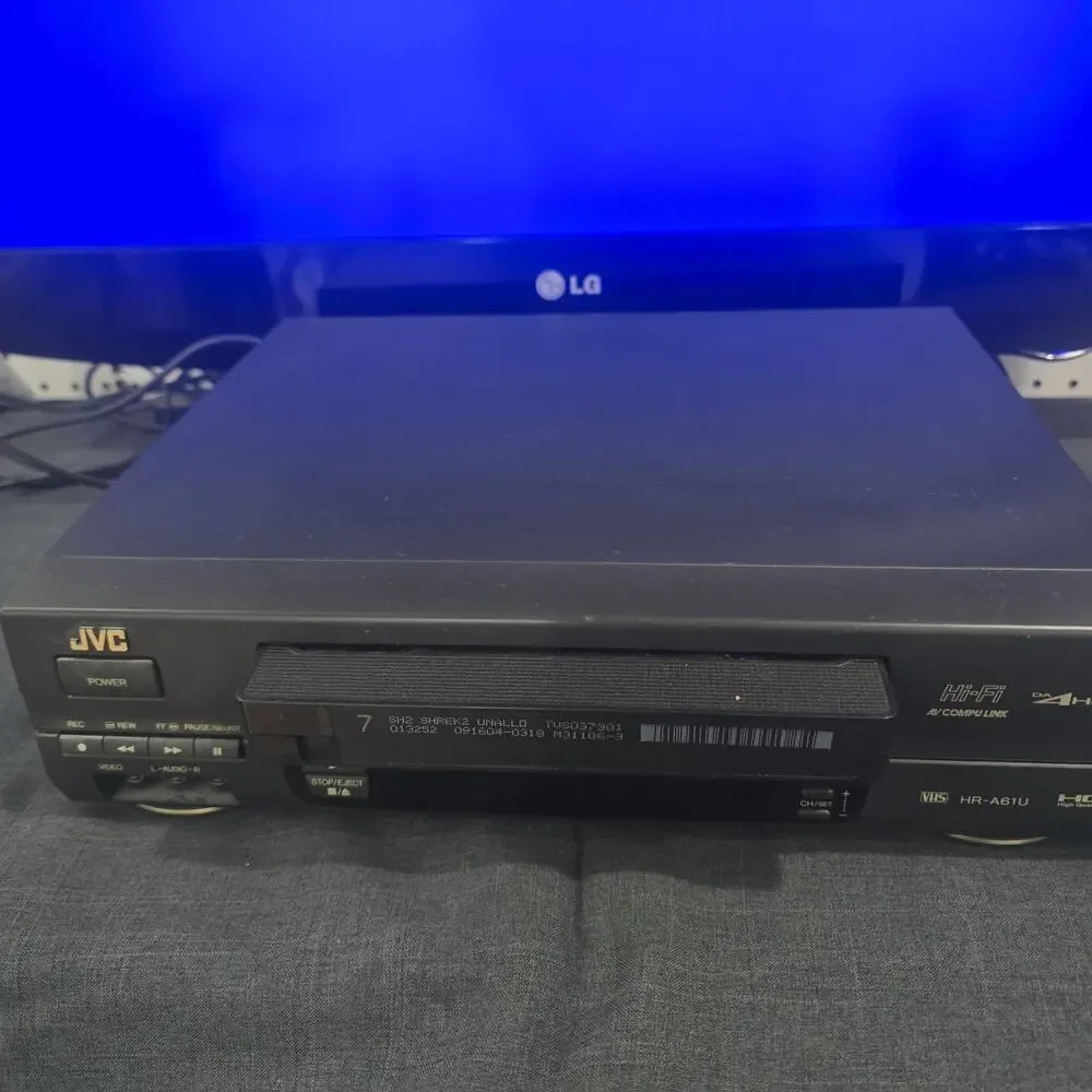 JVC HR-A61U 4-Head Hi-Fi VHS VCR Player Recorder Tested Works Vijay Cassette Pla